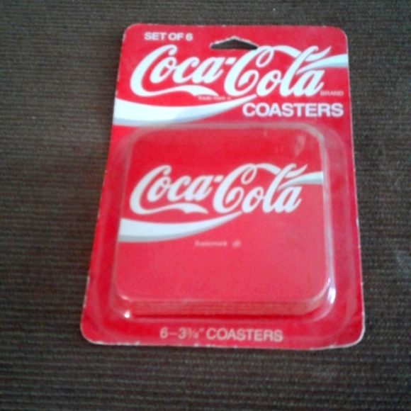 🌟 3 for $20 🌟 Coca Cola Coasters set of 6. Cork - Picture 1 of 5